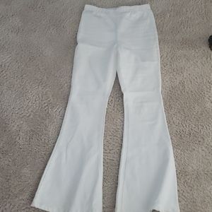 White flare jean